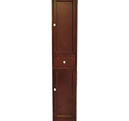 COLONNA BAGNO MODELLO MONIQUE H 195 LxP 30x34 Legno Massello Noce Arte Povera