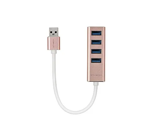 GTMEDIA Hub USB 3.0 a 4 Porte, Splitter per trasferimento Dati ad Alta velocità, Connettor...