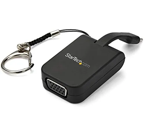 StarTech.com Adattatore portatile USB-C a VGA con portachiavi e cavo integrato - Convertit...