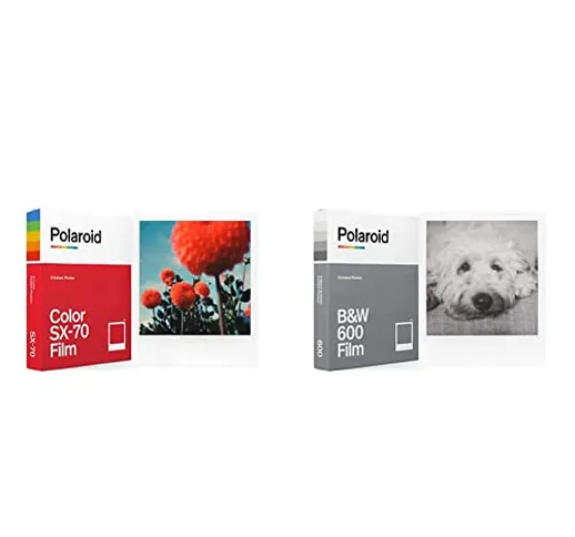 Polaroid 6004 Pellicola istantanea Colore per SX-70 & 6003 Pellicola istantanea nero e bia...