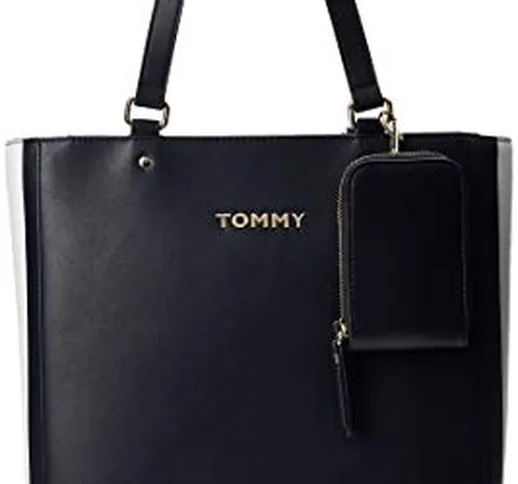 Tommy Hilfiger TH Tote, Borse Donna, Multicolore (Corporate Mix), 10x0.1x29 Centimeters (W...