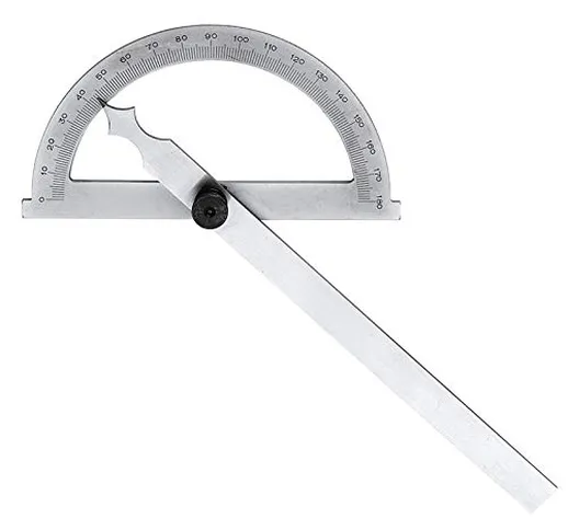 Goniometro in acciaio inox FERVI G006/150 per la misurazione tracciatura di angoli arco 15...
