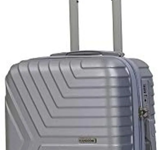 Trolley Valigia Bagaglio a Mano Rigida in ABS 4 Ruote TSA Ravizzoni Calipso Silver