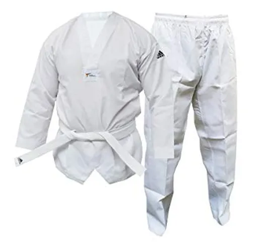 adidas WT Taekwondo Student Dobok Without Stripes Martial Arts WTF Kids Children Uniform,...