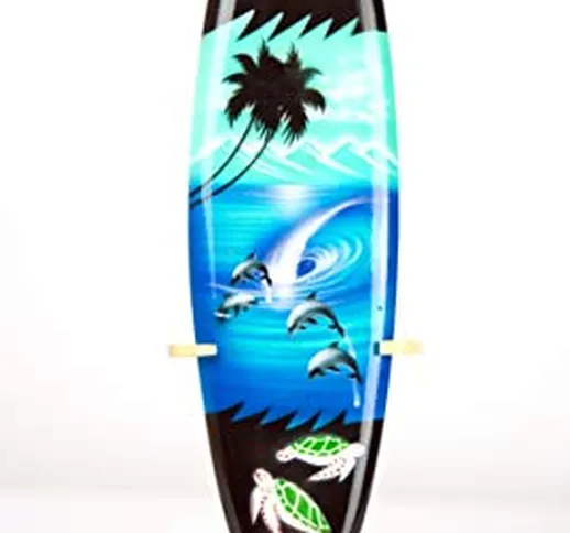 Asia Design n. 5 - Tavola da surf decorativa in miniatura, in legno, altezza: 30 cm, incl....