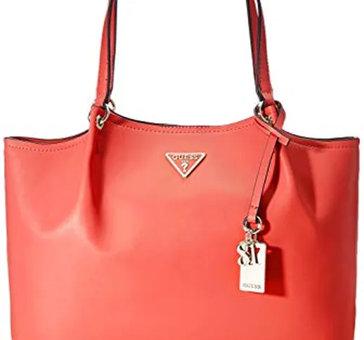 Guess Tangey Girlfriend Carryall Borsa a Tracolla da Donna, Corallo, Taglia Unica