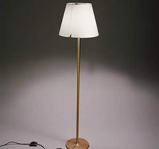 Melampo - Lampadario in bronzo, paralume orientabile, altezza 137,5 cm, colore: écru Artem...