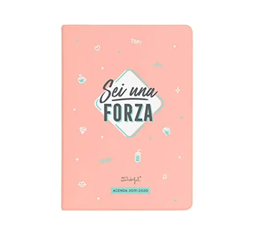 Mr. Wonderful Agenda Classica Piccola giornaliera 2019-2020, Multicolore, Dimensioni: 12,6...