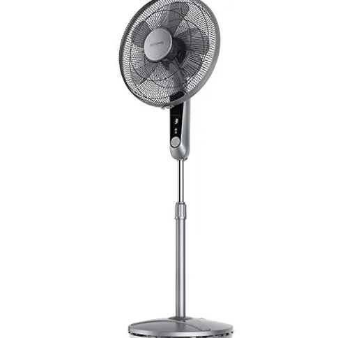 Brandson - Ventilatore a piantana con Telecomando e Display – 45,5 cm di Diametro - 60 Wat...