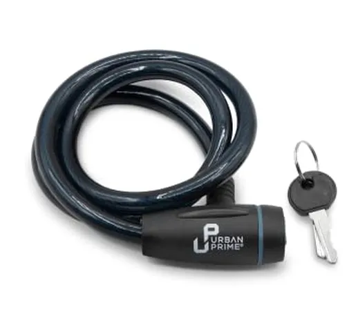 Urban Prime Security Cable lock with key, lucchetto antifurto per bici e monopattini, lucc...