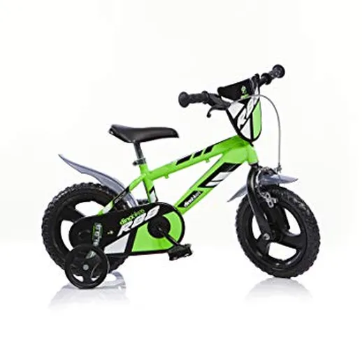 Dino Bikes Kinderfahrrad, Bicicletta. Bambino, Verde, 12 inch