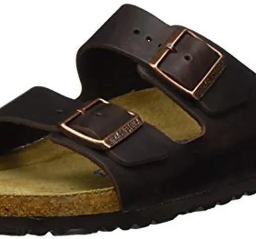 Birkenstock Schuhe Arizona SFB geöltes Nubukleder Weichbettung Schmal Habana (452763) 42 B...