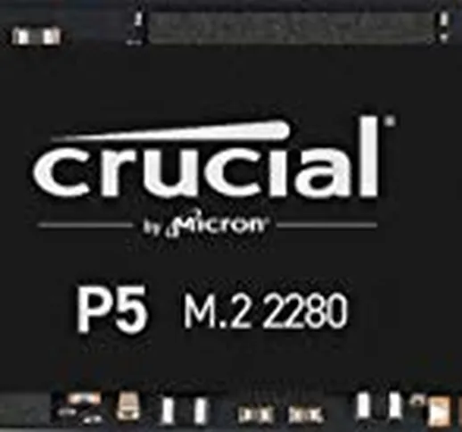 Crucial P5 250 GB CT250P5SSD8 SSD Interno-Fino a 3400 MB/s, 3D NAND, NVMe, PCIe, M.2, 2280...