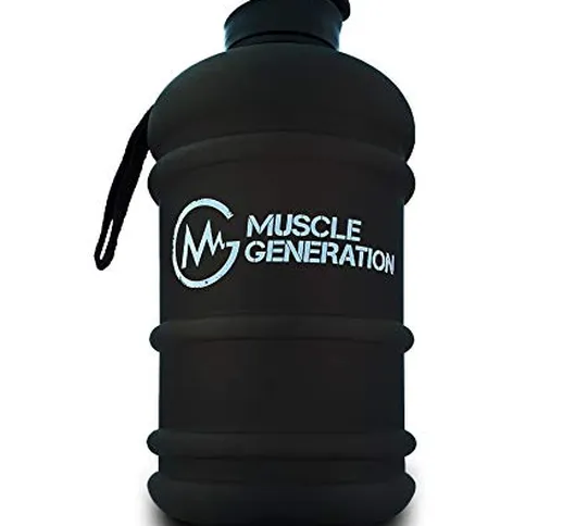 Musclegeneration Water Jug - Borraccia grande da 2,2 l, per allenamento, sport, palestra e...