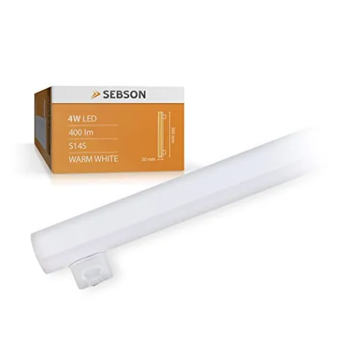 SEBSON® S14S 4W Lampadina LED (pari a 35W), 400lm, bianco caldo, angolo di diffusione di 1...