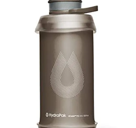 Hydrapak Stash Borraccia comprimibile 750 ml, Unisex-Adult, Mammoth Grey