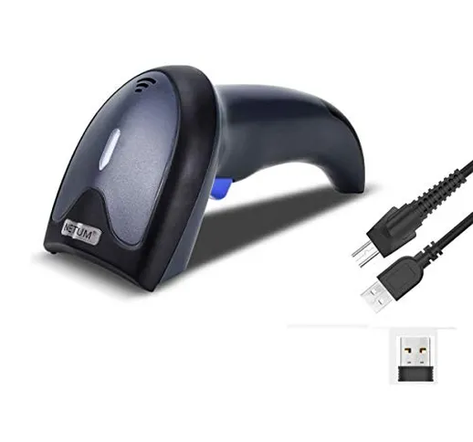 W8-X Lettore Codici a Barre 2D (2,4 G wireless e Bluetooth e cavo USB) Barcode Scanner con...