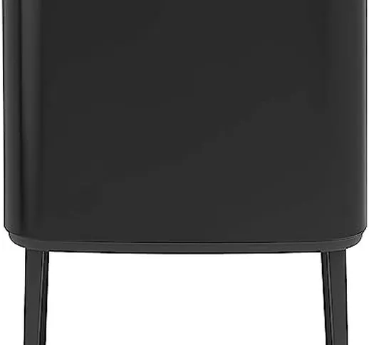 Brabantia Bo Touch Bin Pattumiera, Metallo, Nero Opaco, 3 x 11 Litri