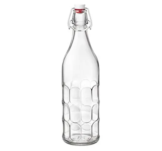 Bormioli Rocco 1205710 Bottiglia per Acqua Frizzante Maresca da 1 lt, Vetro, Trasparente