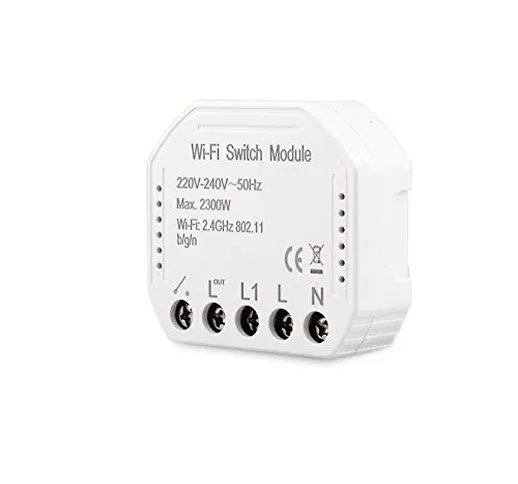 Modulo interruttore WiFi smart 220-240 V 2300 W Controller Timer Interruttore luci Control...