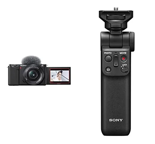 Sony Alpha ZV-E10 - Kit Vlog Camera con Obiettivo 16-50mm, APS-C, Video 4K, Real-time Eye...