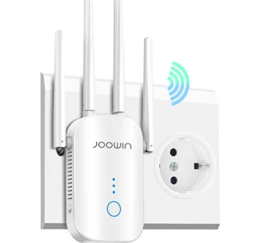 JOOWIN Ripetitore WiFi Potente 1200Mbps Amplificatore WiFi Dual Band 5GHz & 2.4GHz, Ripeti...