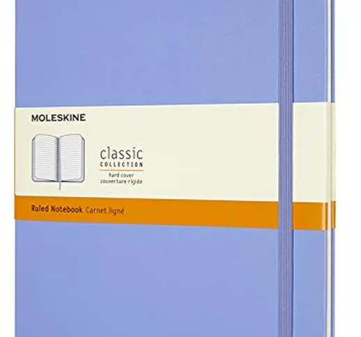 Moleskine - Classic Notebook, Taccuino a Righe, Copertina Rigida e Chiusura ad Elastico, F...