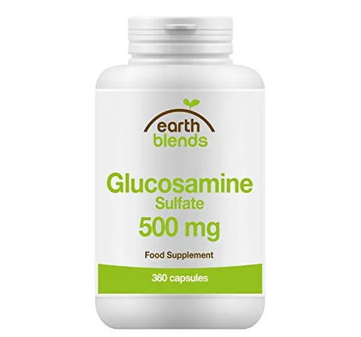 Earth Blends - Glucosammina solfato 500 mg, integratore per la salute delle articolazioni,...