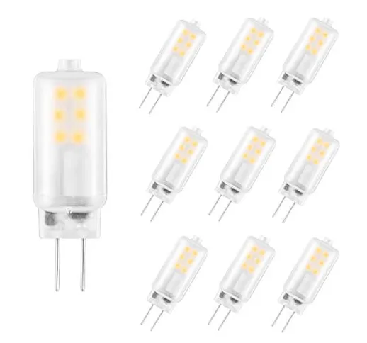 G4 Led Lampadine 12V AC DC 2W 20W Alogena Equivalente Bianco Caldo 2700k G4 Bi Pin Base La...