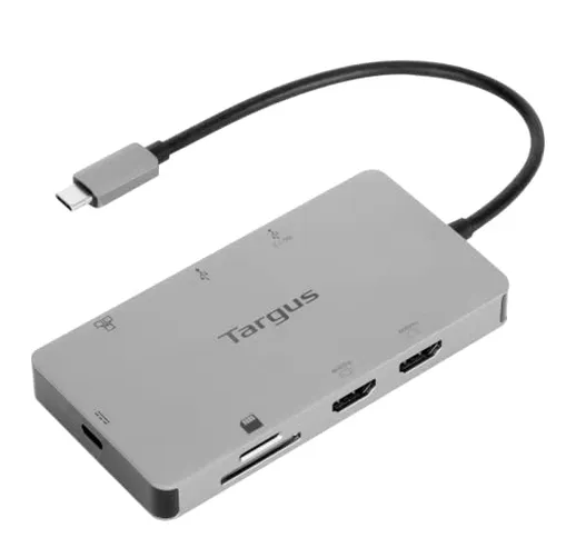Targus Docking Station USB-C Dual HDMI 4K con PD Pass-Thru, Grigio (DOCK423EU)