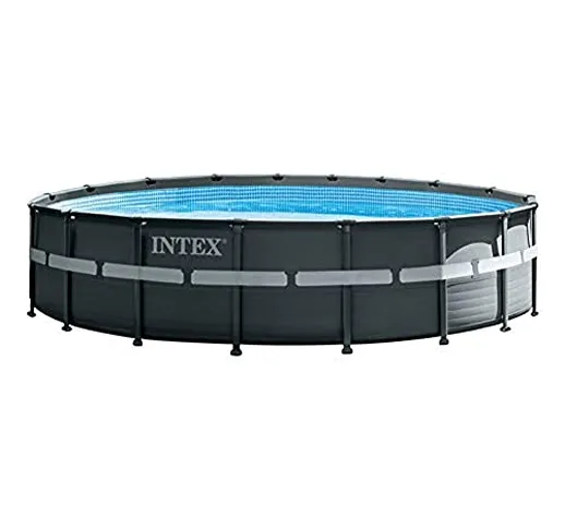 Intex 26330 Piscina Rotonda, con Pompa a Sabbia, Scaletta Doppia e Telo Copertura, capacit...