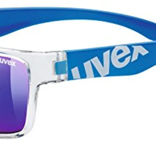 Uvex Sportstyle 508, Occhiali da Sole Unisex Bambino, Clear Blue/Blue, One Size
