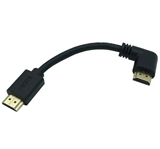 Larrits 15cm ad alta velocità HDMI 2.0 cavo con ethernet maschio a maschio ultra HD con 90...