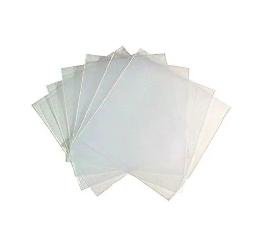 SLS SHOP 500 Bustine per CD E Dvd Trasparenti in Plastica PVC con Aletta di Chiusura
