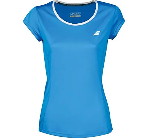 Babolat Core Flag Club - Maglietta da Donna, Taglia XL, Colore: Blu/Bianco