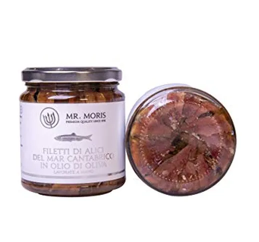 Filetti di Alici del Mar Cantabrico in Olio di Oliva Mr. Moris Kosher (320 Gr)