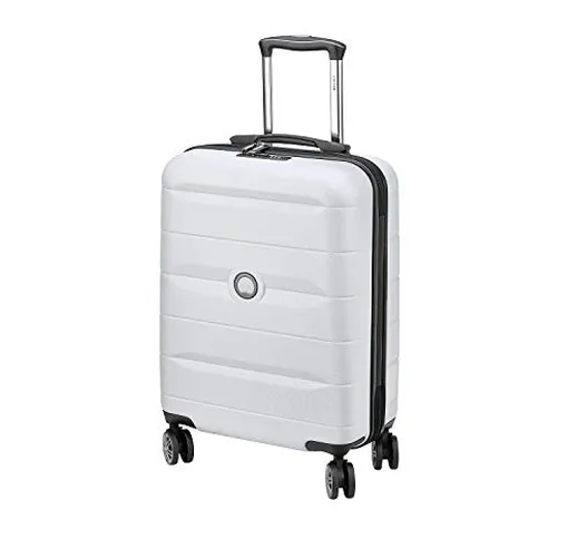 Delsey Paris Valigia Trolley Cabina 4 Doppie Ruote Slim 55 Cm, Grigio Argento