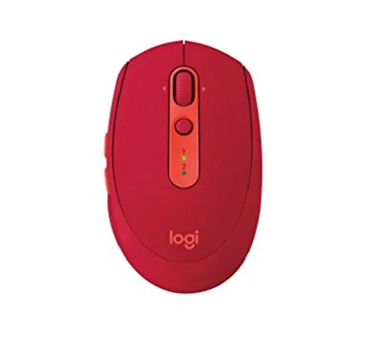 Logitech M590 Mouse Wireless Silenzioso, Multidispositivo, Bluetooth o Wireless 2.4 GHz ‎C...