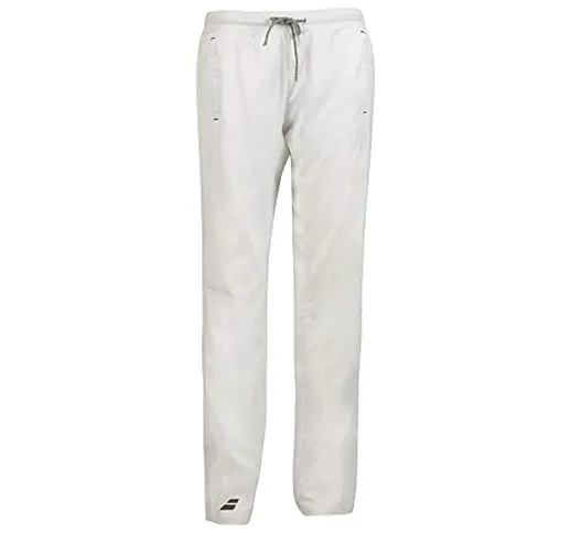 Babolat Core Club Pant Girl, Pantaloni Bambina, Bianco/Bianco, 6-8