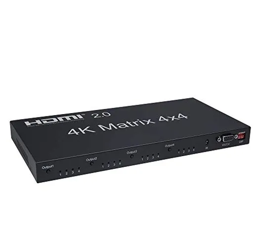 2.0 HDMI Matrix 4x4 4K @ 60Hz RGB/YUV 4：4：4 Switch Splitter 4 Ingressi 4 Uscita tramite...
