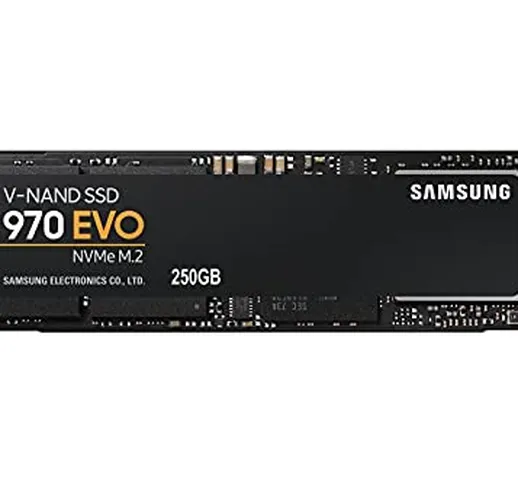 Samsung Memorie MZ-V7E250 970 EVO SSD Interno da 250 GB, Pcle NVMe M.2