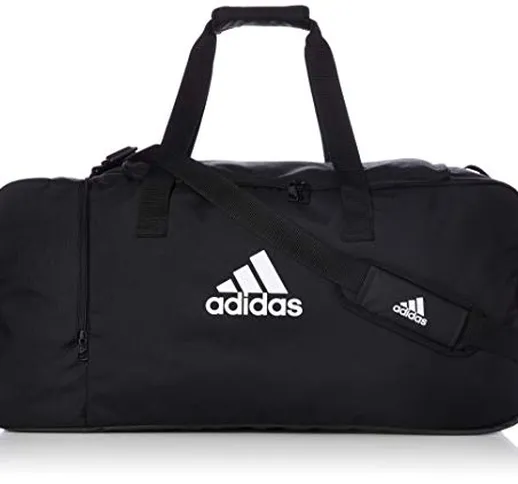 Adidas Tiro Duffel L Borsa sportiva Unisex - Adulto, Nero (Negro/Blanco), 70 x 32 x 32 cm