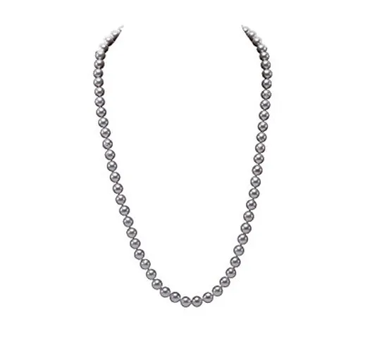 Jyx, elegante collana di perle Akoya, 61 cm -chiusura in oro 14 K (dimensioni 7,8 mm)
