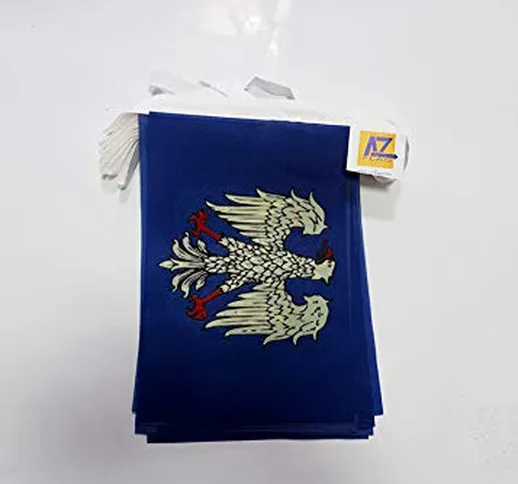 AZ FLAG Ghirlanda 6 Metri 20 Bandiere Friuli-Venezia Giulia 21x15cm - Bandiera FRIULANA -...