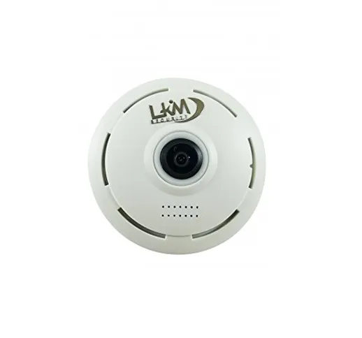 Telecamera panoramica fisheye 360 LKM Security wifi da interno a soffitto colore Bianco