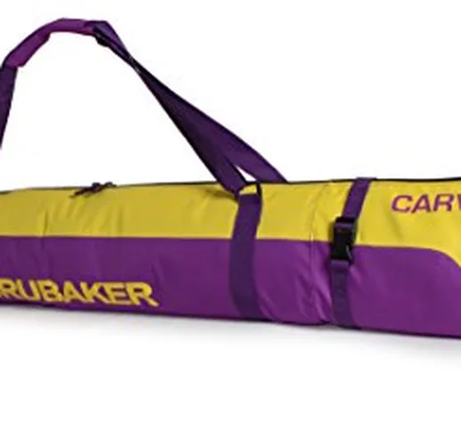 Brubaker Ski Borsa 'Carver PRO 2.0' Sacca da Sci Colore Viola/Giallo 170 cm