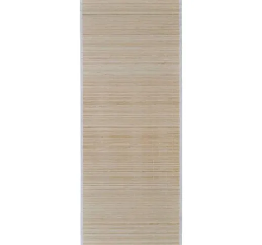 vidaXL Tappeto bambù Naturale Rettangolare 120 x 180 cm
