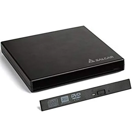 SALCAR Drive Enclosure CD/Dvd/Blu-Ray Masterizzatore Case USB 2.0 SATA Slim Line per Hard...