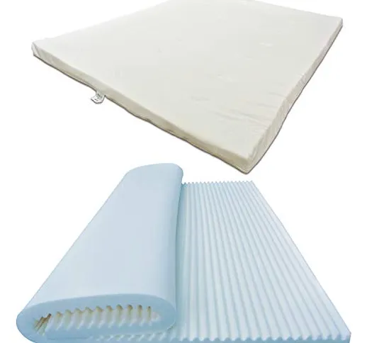 Baldiflex Emporio Topper Correttore Materasso Singolo in Memory Foam Fresh Wave, Fodera in...