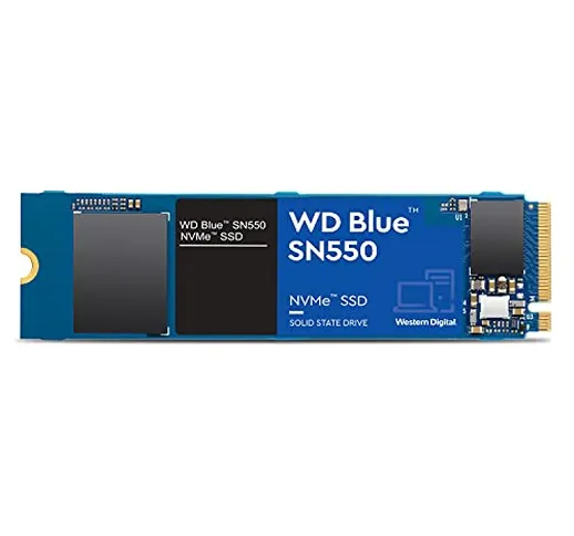 WD Blue SN550 1TB M.2 PCIe NVME SSD, con velocità di lettura fino a 2,400MB/s